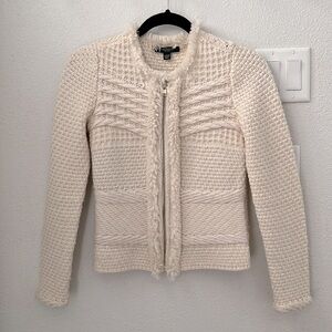 Ann Taylor Cream Sweater Petite - XXSP